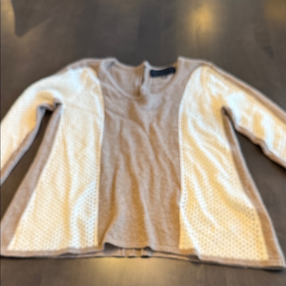 Quinn Beige and Cream Women's Sweater
